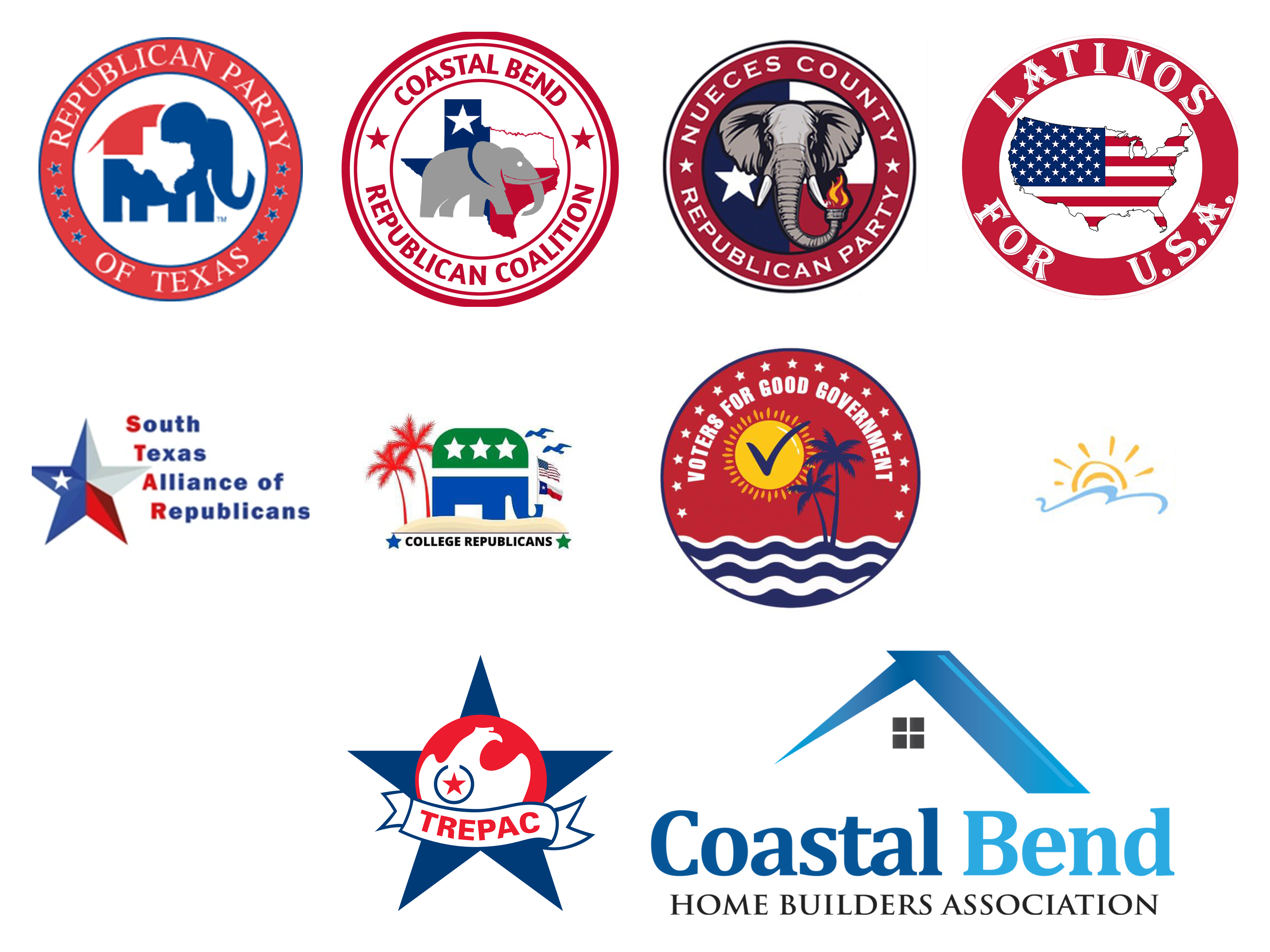 A collage of logos from various organizations endorsing Kaylynn Paxson